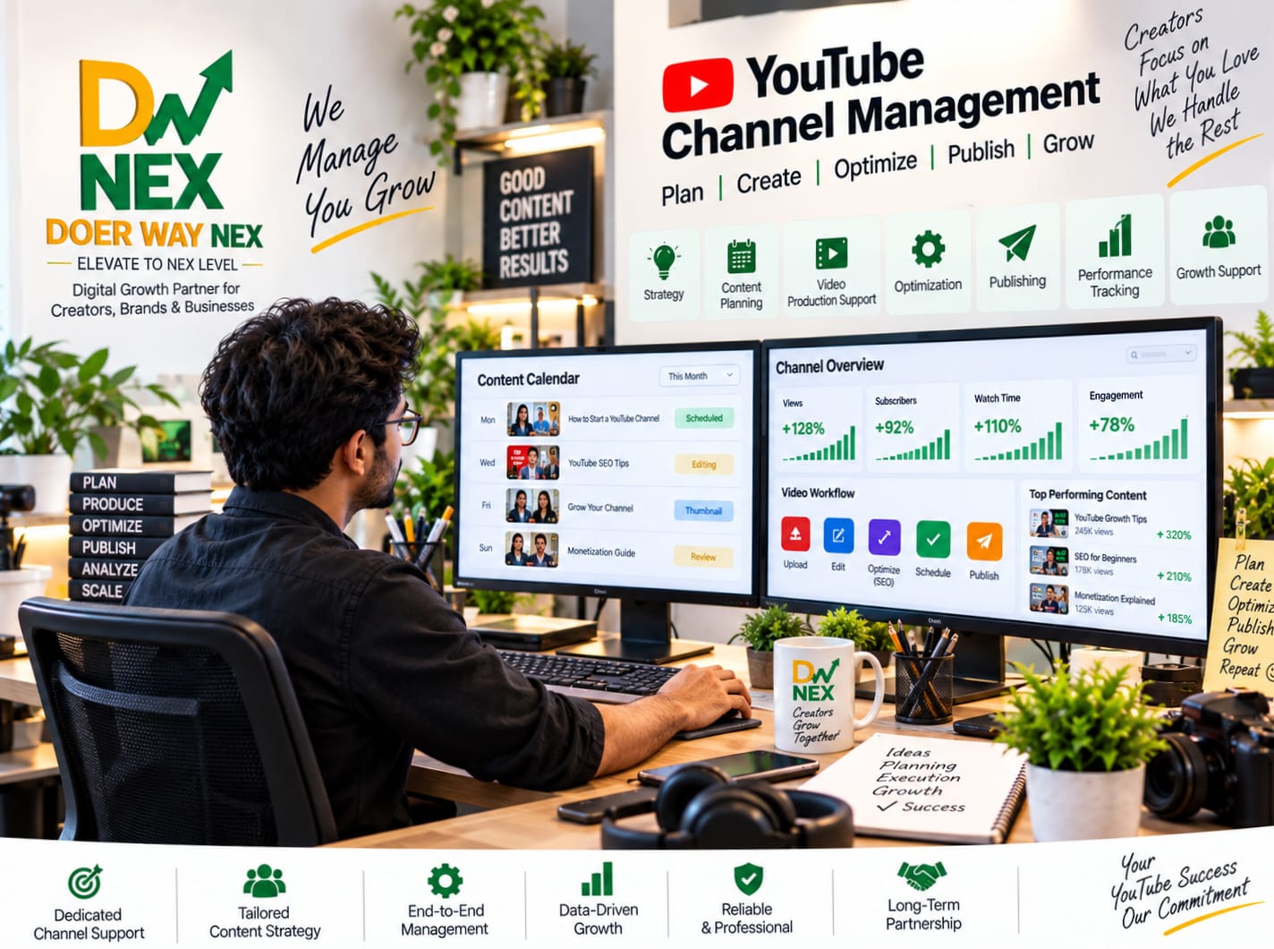 YouTube channel management